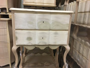  comoncino in legno 2 cassetti grezzo  l.83 p.46 h.80