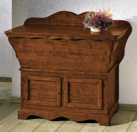 Cassapanca/madia 2 ante in legno grezza l.115 p.49 h.97