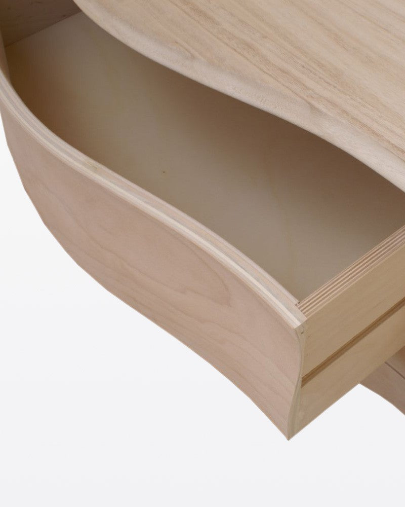 Como' bombato 3 cassetti grezzo l.120 p.50 h.85 (1311) - Mobili 2G