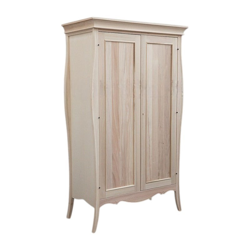 armadio in legno sagomato 2 porte grezzo  l.127 p.64 h.212 (487) - Mobili 2G