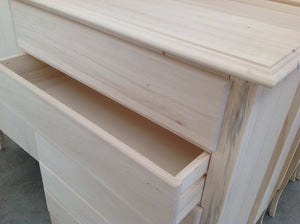 Cassettiera 7 cassetti in legno grezza l.85 p.47 h.139 (3031) - Mobili 2G