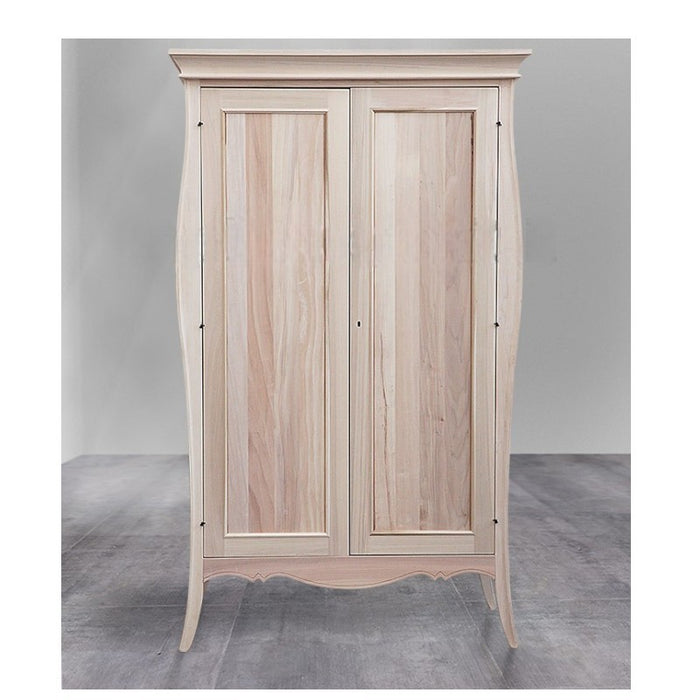 armadio in legno sagomato 2 porte grezzo  l.127 p.64 h.212 (487) - Mobili 2G