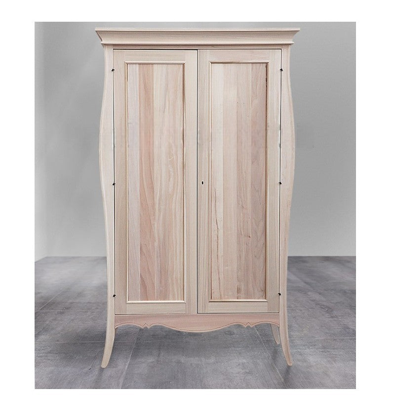 armadio in legno sagomato 2 porte grezzo  l.127 p.64 h.212 (487) - Mobili 2G