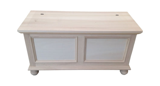 Cassapanca in legno grezza l.100 p.44 h.51 (1109) - Mobili 2G