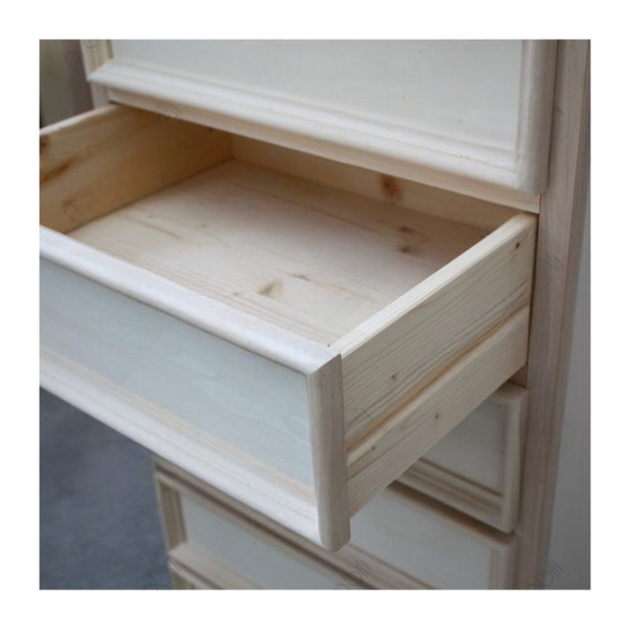 cassettiera in legno 7 cassetti grezzo l.60 p.47 h.115 (717) - Mobili 2G