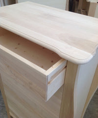 Cassettiera 7 cassetti in legno grezza l.80 p.48 h.138 (494) - Mobili 2G