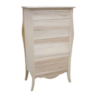 Cassettiera 7 cassetti in legno grezza l.80 p.48 h.138 (494) - Mobili 2G