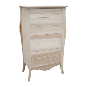 Cassettiera 7 cassetti in legno grezza l.80 p.48 h.138 (494) - Mobili 2G