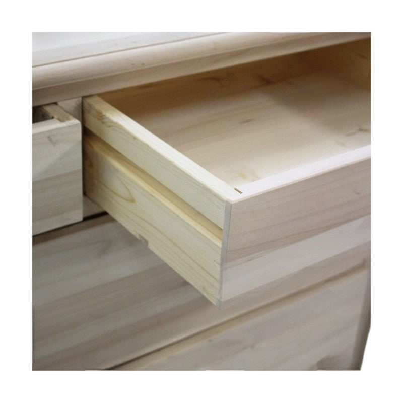 Como' bombato 4 cassetti grezzo  l.116 p.54 h.91 (488) - Mobili 2G