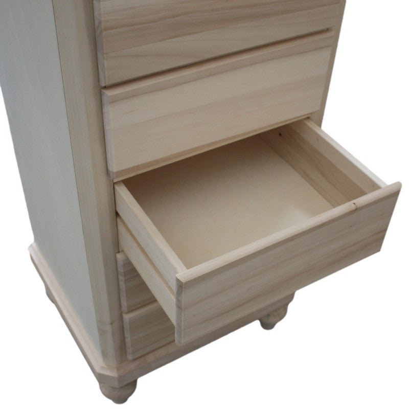 Cassettiera in legno 8 cassetti grezzo l.55 p.45 h.149 (707) - Mobili 2G