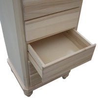 Cassettiera in legno 8 cassetti grezzo l.55 p.45 h.149 (707) - Mobili 2G