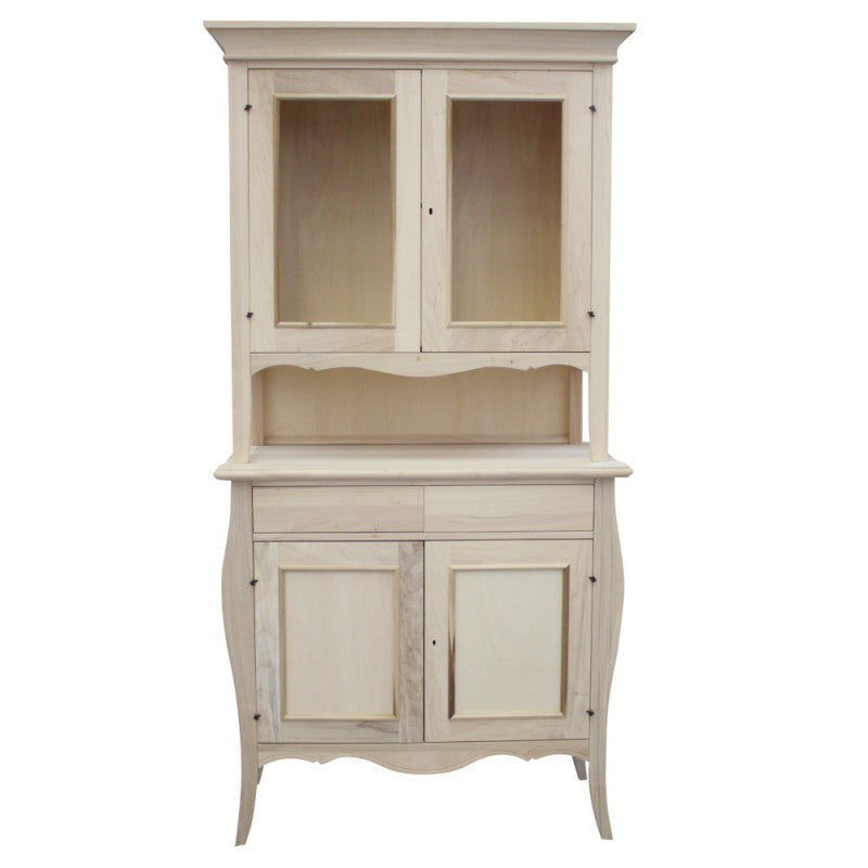 Cristalliera 4 ante 2 cassetti grezzo l.105 p.50 h.209 (3091) - Mobili 2G