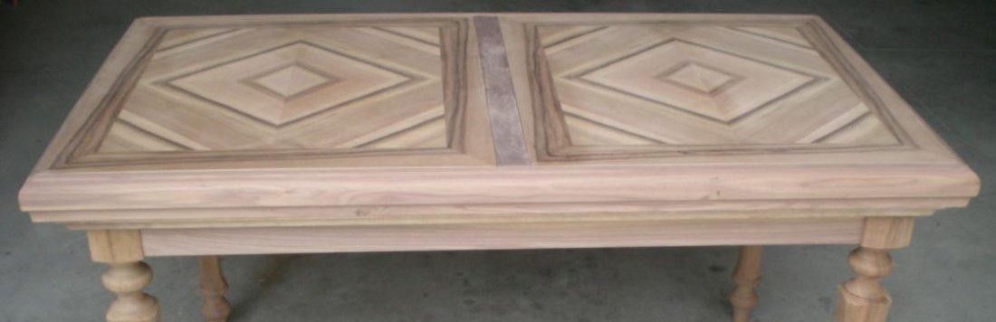 tavolo allungabile a serrandina grezzo l.160 p.90 h.80 (151) - Mobili 2G