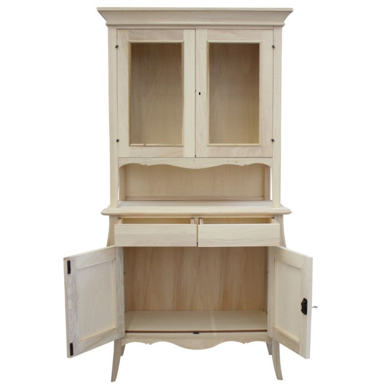 Cristalliera 4 ante 2 cassetti grezzo l.105 p.50 h.209 (3091) - Mobili 2G