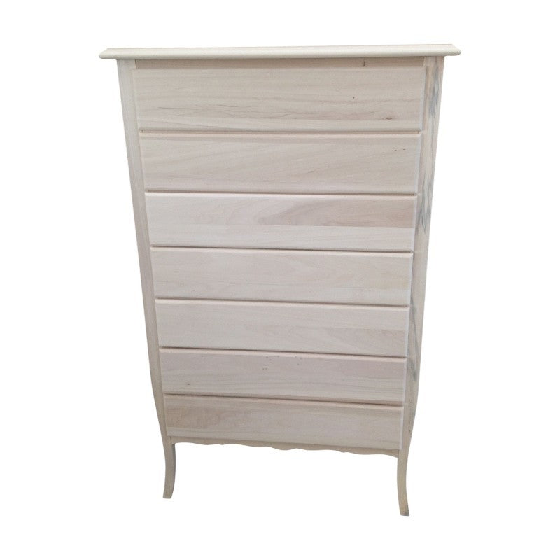 Cassettiera 7 cassetti in legno grezza l.85 p.47 h.139 (3031) - Mobili 2G