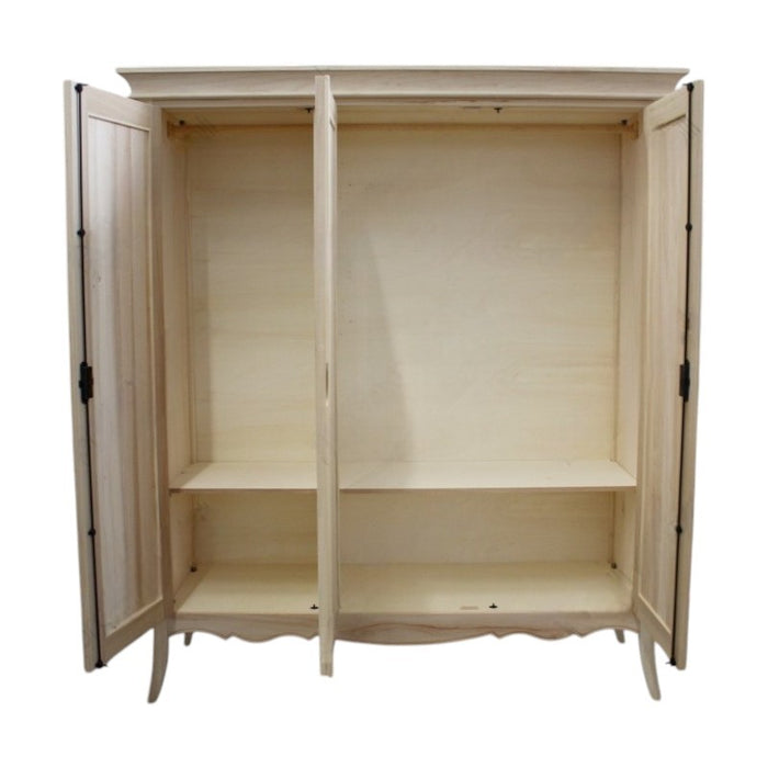 armadio in legno sagomato 3 porte grezzo  l.182 p.64 h.212 (492) - Mobili 2G