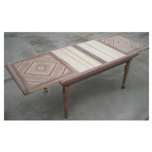 tavolo allungabile a serrandina grezzo l.160 p.90 h.80 (151) - Mobili 2G