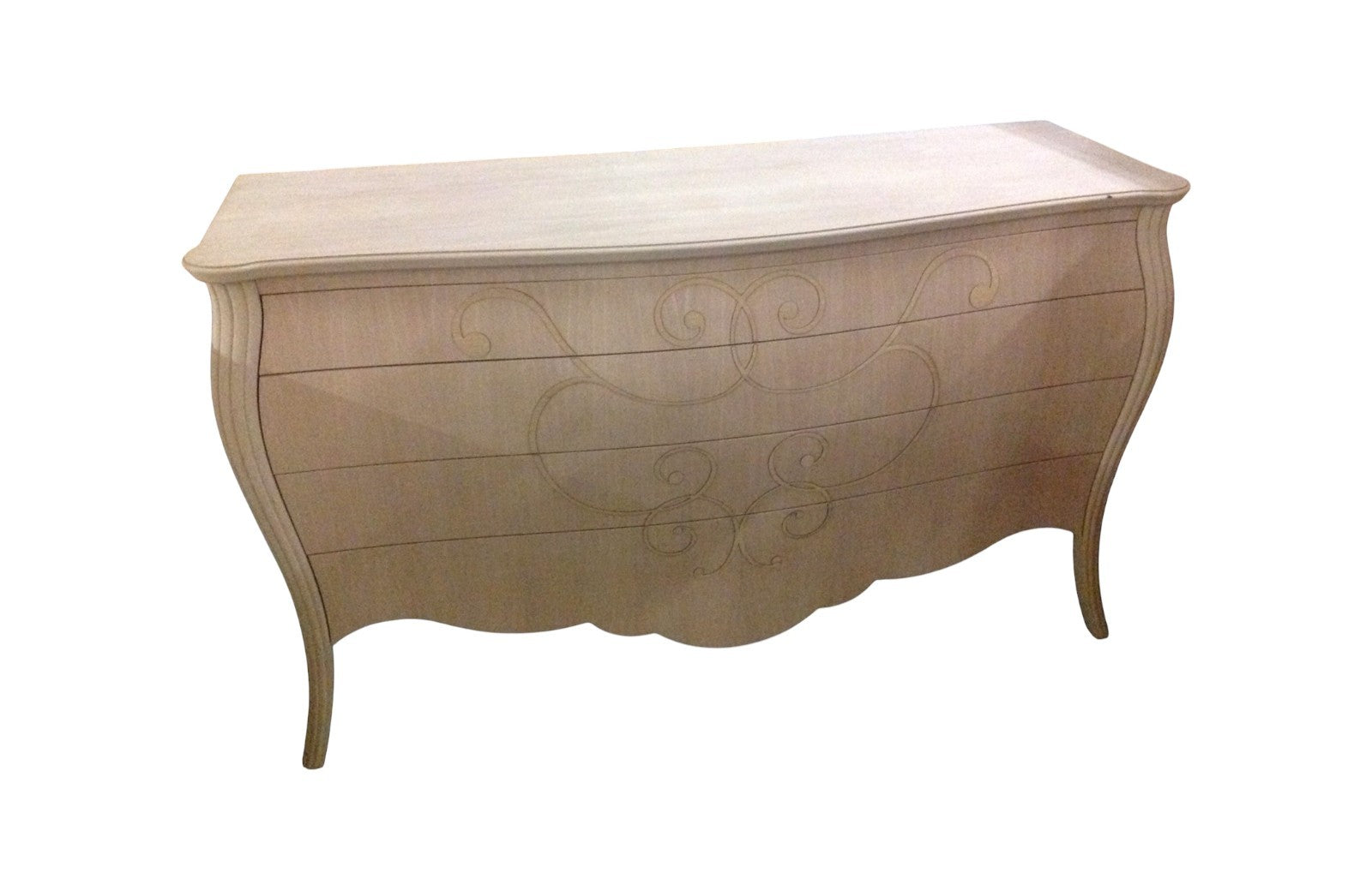 Como' in legno bombato 4 cassetti grezzo l.170 p.60 h.98 (055) - Mobili 2G