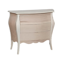 Como' bombato 3 cassetti grezzo l.120 p.50 h.85 (1311) - Mobili 2G