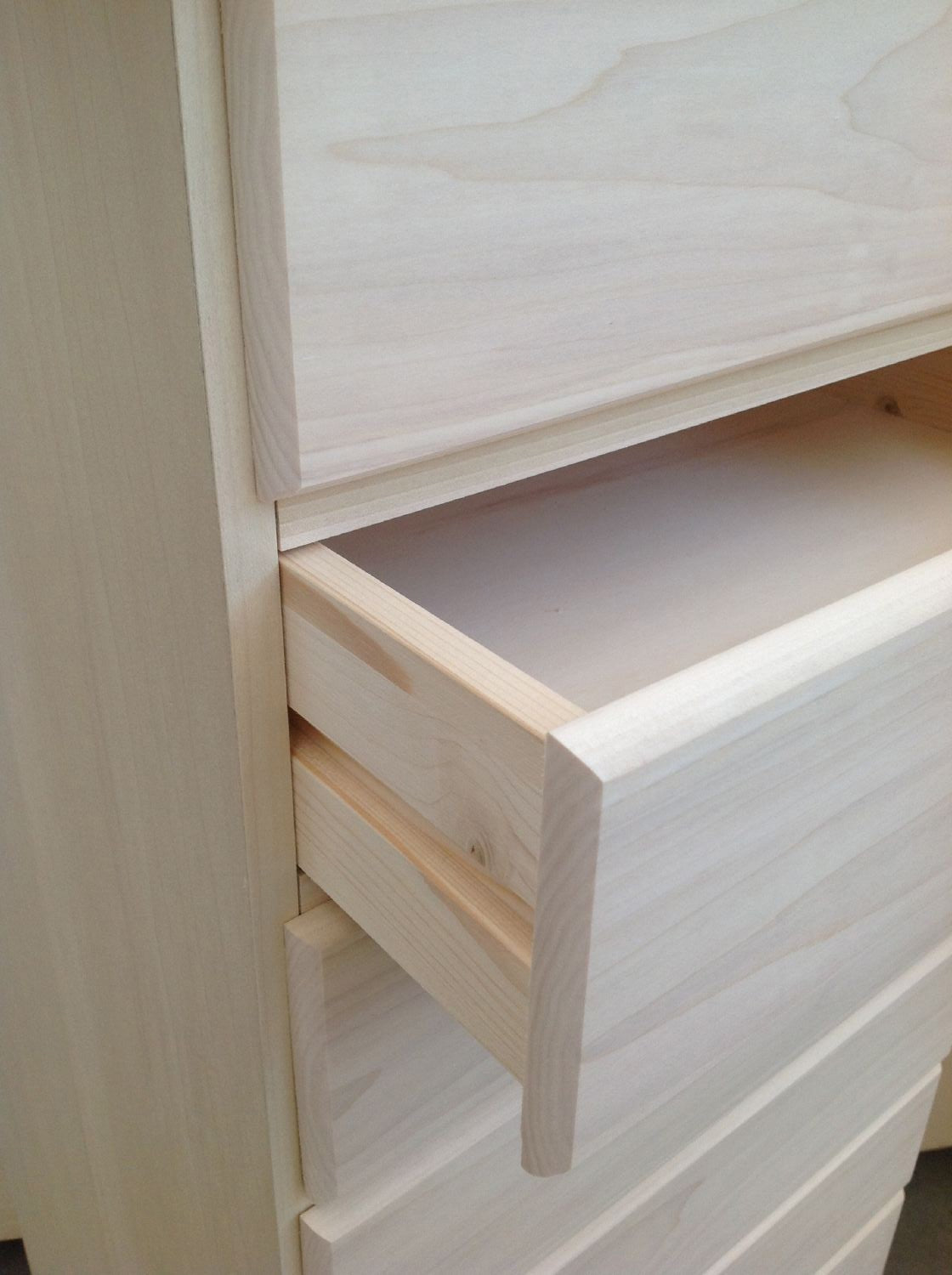 Cassettiera 10 cassetti in legno grezza l.58 p.41 h.145 (116) - Mobili 2G