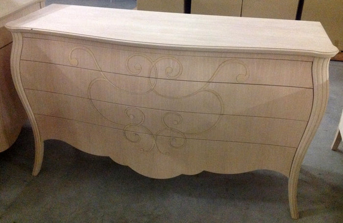 Como' in legno bombato 4 cassetti grezzo l.170 p.60 h.98 (055) - Mobili 2G