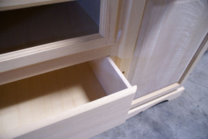  dispensa in legno 7 cassetti 3 porte grezzo l.120 p.52 h.220