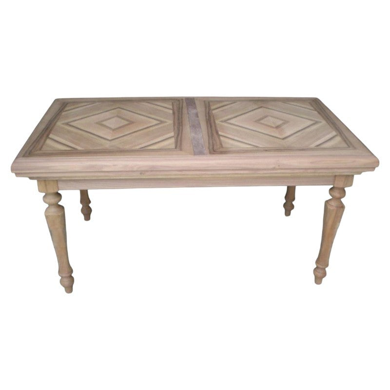 tavolo allungabile a serrandina grezzo l.160 p.90 h.80 (151) - Mobili 2G