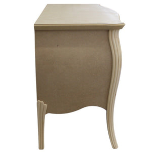 Porta tv in legno bombato 2 cassetti grezzo l.150 p.50 h.66 (004) - Mobili 2G