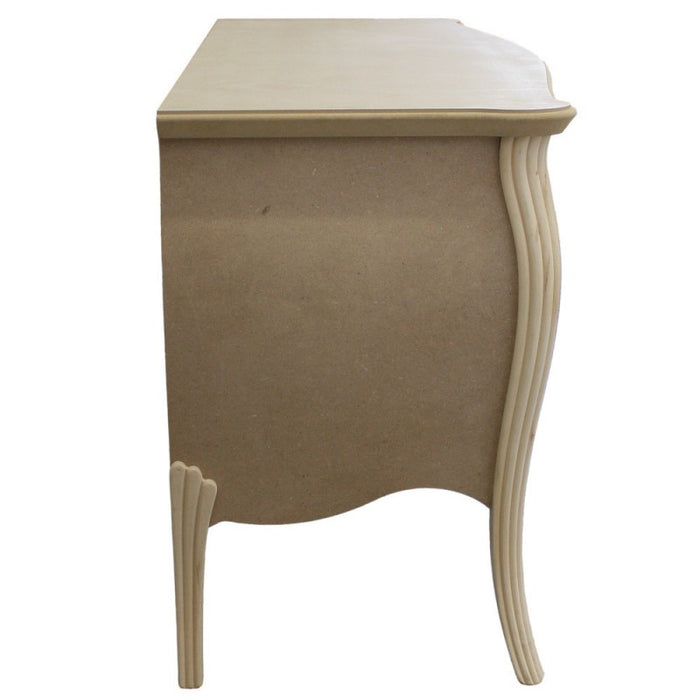 Porta tv in legno bombato 2 cassetti grezzo l.150 p.50 h.66 (004) - Mobili 2G