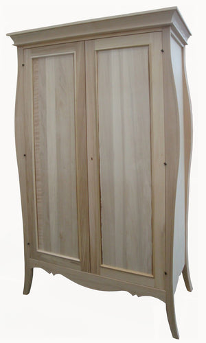 armadio in legno sagomato 2 porte grezzo  l.127 p.64 h.212 (487) - Mobili 2G