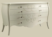 Como' in legno bombato 4 cassetti grezzo l.170 p.60 h.98 (055) - Mobili 2G