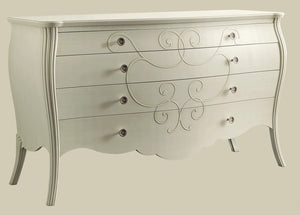 Como' in legno bombato 4 cassetti grezzo l.170 p.60 h.98 (055) - Mobili 2G