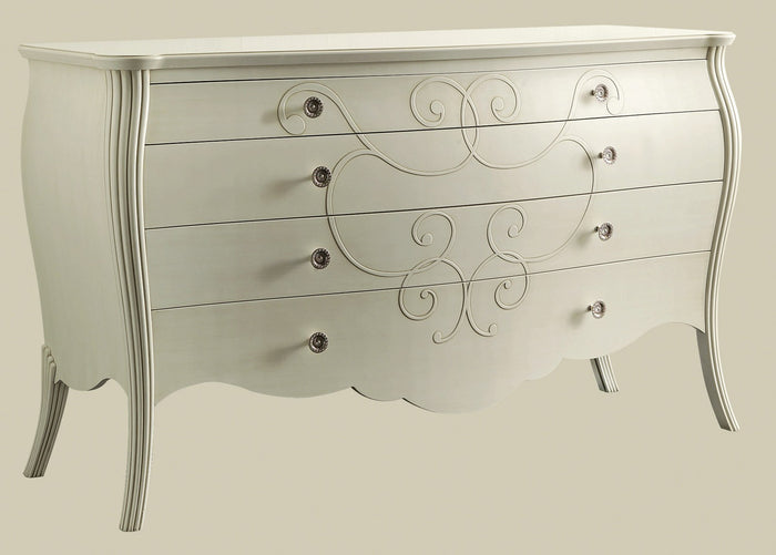 Como' in legno bombato 4 cassetti grezzo l.170 p.60 h.98 (055) - Mobili 2G