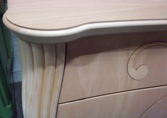 Como' in legno bombato 4 cassetti grezzo l.170 p.60 h.98 (055) - Mobili 2G
