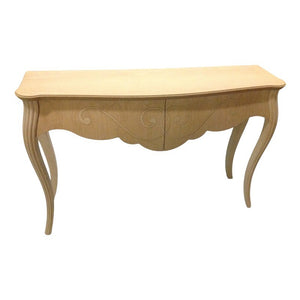 Consolle in legno bombata 2 cassetti grezza l.150 p.42 h.96 (045) - Mobili 2G