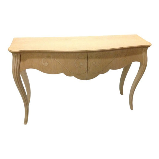 Consolle in legno bombata 2 cassetti grezza l.150 p.42 h.96 (045) - Mobili 2G