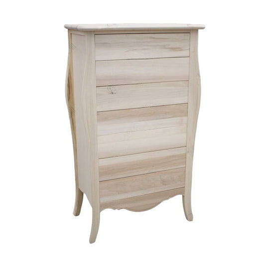 Cassettiera 7 cassetti in legno grezza l.80 p.48 h.138 (494) - Mobili 2G