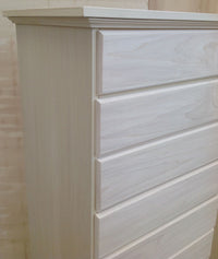 Cassettiera 10 cassetti in legno grezza l.58 p.41 h.145 (116) - Mobili 2G