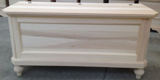 Cassapanca in legno grezza l.120 p.45 h.59 (956) - Mobili 2G