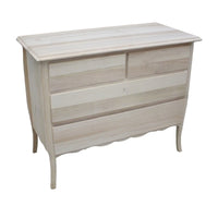 Como' in legno 4 cassetti grezzo l.112 p.52 h.91 (3021) - Mobili 2G