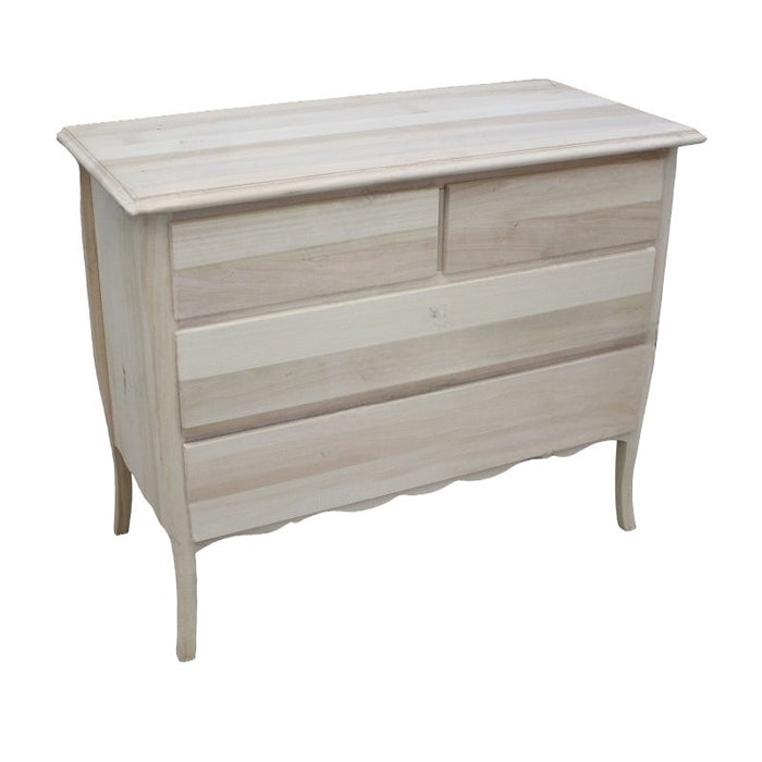 Como' in legno 4 cassetti grezzo l.112 p.52 h.91 (3021) - Mobili 2G