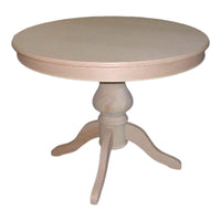 Tavolo rotondo allungabile grezzo l.120