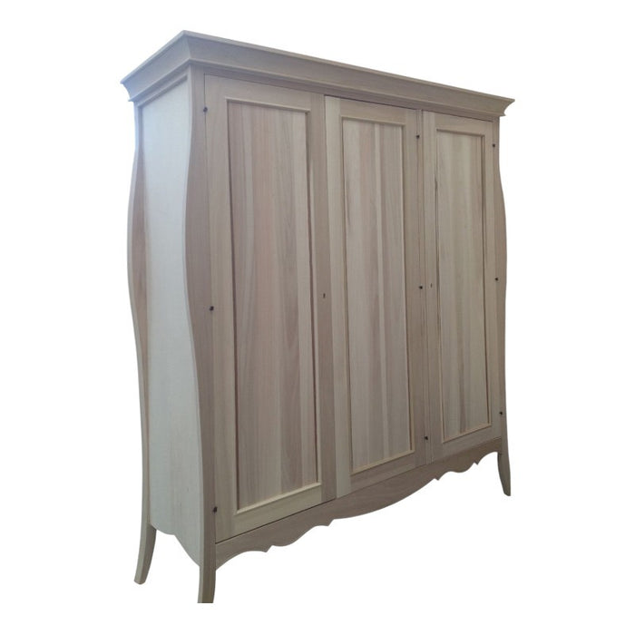 armadio in legno sagomato 3 porte grezzo  l.182 p.64 h.212 (492) - Mobili 2G