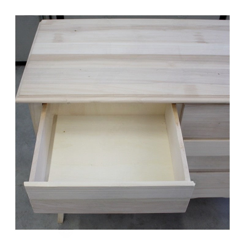Como' in legno 4 cassetti grezzo l.112 p.52 h.91 (3021) - Mobili 2G