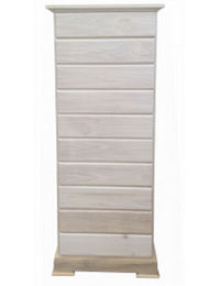 Cassettiera 10 cassetti in legno grezza l.58 p.41 h.145 (116) - Mobili 2G