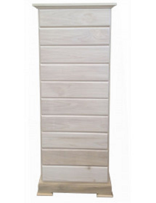 Cassettiera 10 cassetti in legno grezza l.58 p.41 h.145 (116) - Mobili 2G