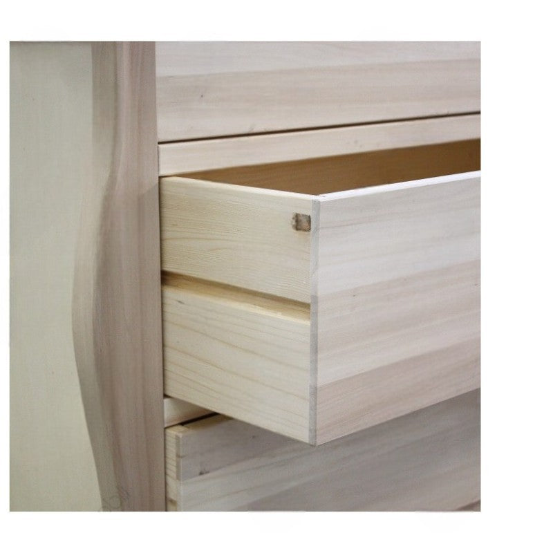 Como' bombato 4 cassetti grezzo  l.116 p.54 h.91 (488) - Mobili 2G