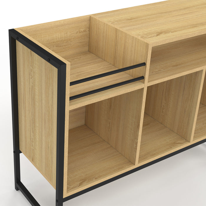 IDMarket - Mobili in vinile, credenza di design industriale DETROIT 100cm in legno e nero