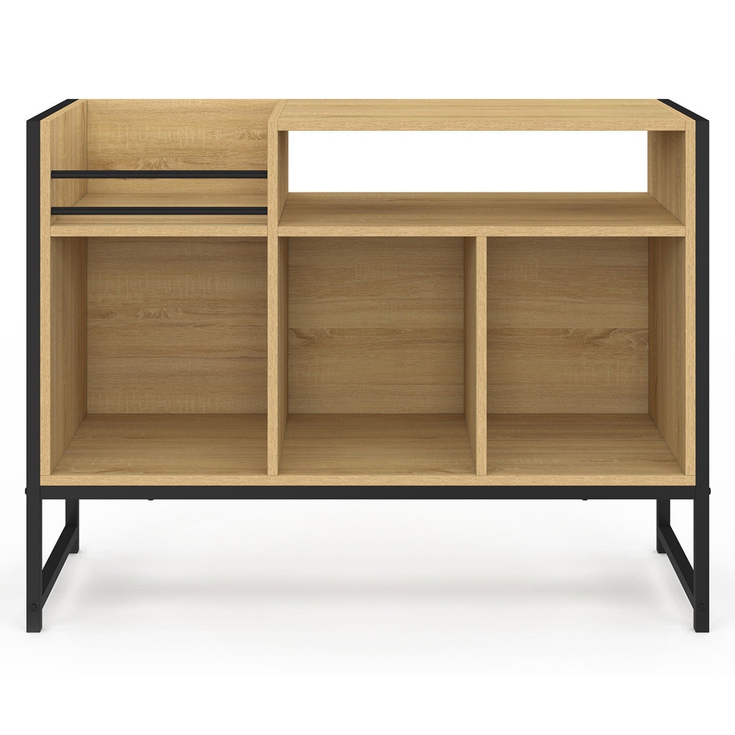 IDMarket - Mobili in vinile, credenza di design industriale DETROIT 100cm in legno e nero