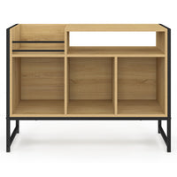 IDMarket - Mobili in vinile, credenza di design industriale DETROIT 100cm in legno e nero